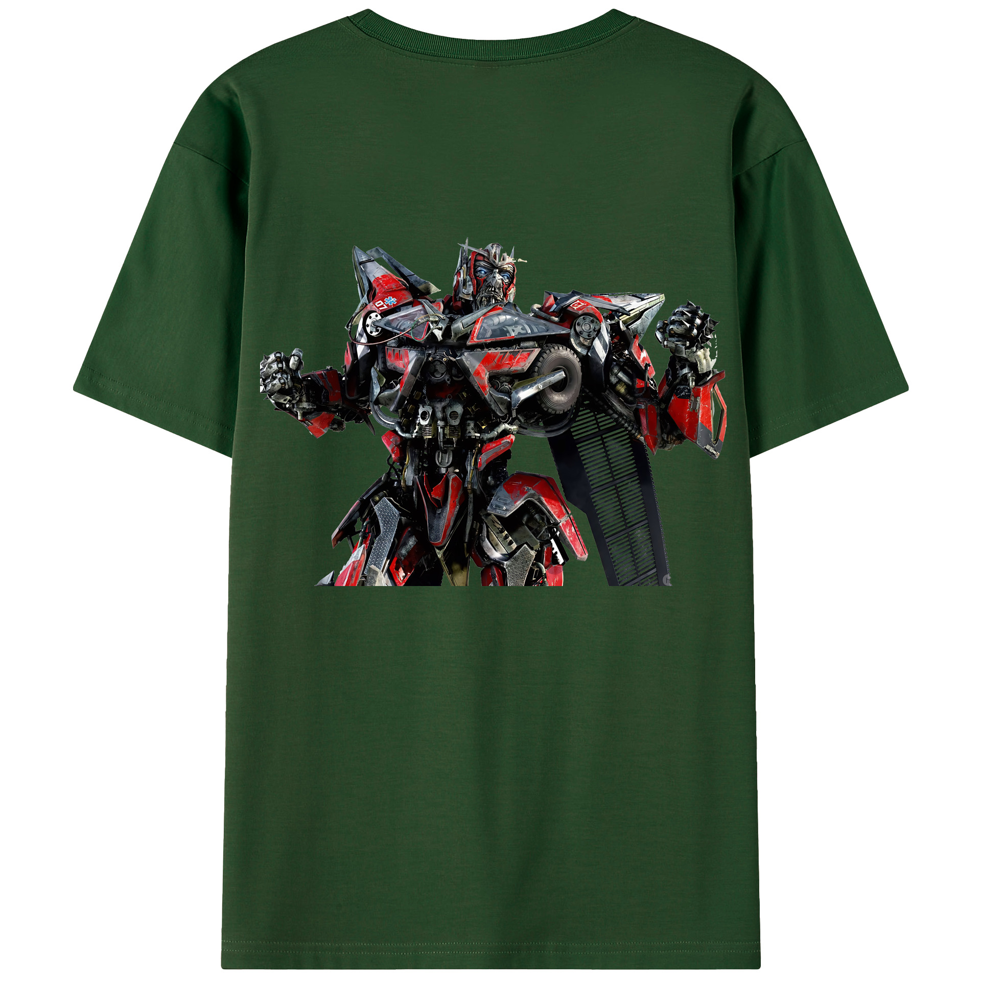 （画像用） Transformers トランスフォーマー 綿100％半袖Tシャツ（背面プリント）